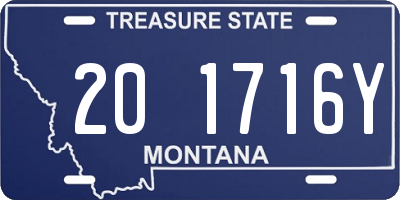 MT license plate 201716Y
