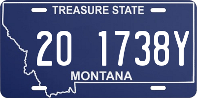 MT license plate 201738Y