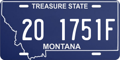 MT license plate 201751F