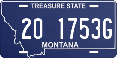 MT license plate 201753G