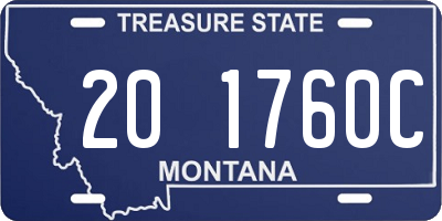 MT license plate 201760C