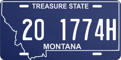 MT license plate 201774H