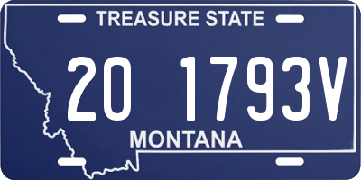 MT license plate 201793V