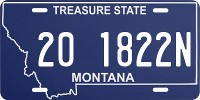 MT license plate 201822N