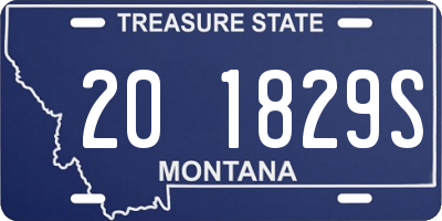 MT license plate 201829S