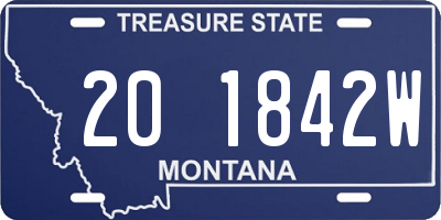 MT license plate 201842W