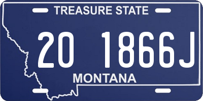 MT license plate 201866J