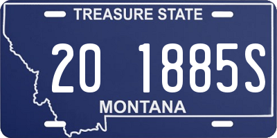MT license plate 201885S