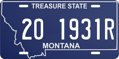 MT license plate 201931R