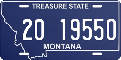 MT license plate 201955O