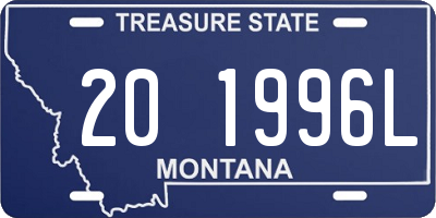 MT license plate 201996L