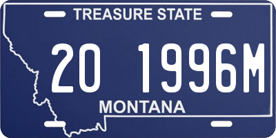 MT license plate 201996M