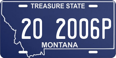 MT license plate 202006P