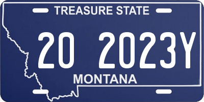MT license plate 202023Y