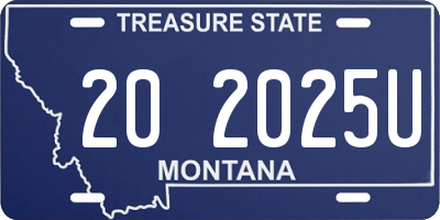 MT license plate 202025U