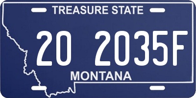 MT license plate 202035F