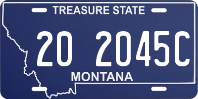 MT license plate 202045C