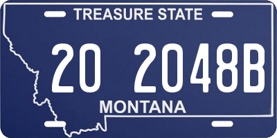 MT license plate 202048B