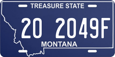 MT license plate 202049F