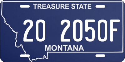 MT license plate 202050F