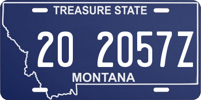 MT license plate 202057Z