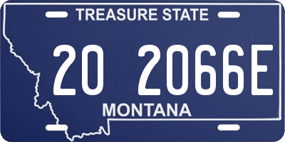 MT license plate 202066E