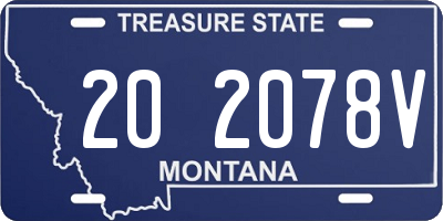MT license plate 202078V