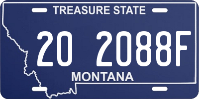 MT license plate 202088F