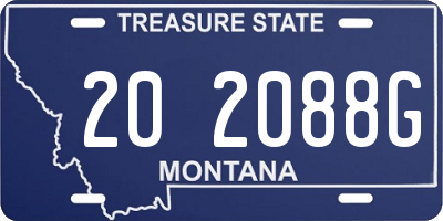 MT license plate 202088G