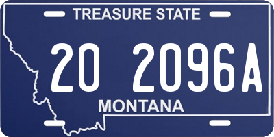 MT license plate 202096A