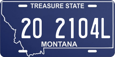 MT license plate 202104L