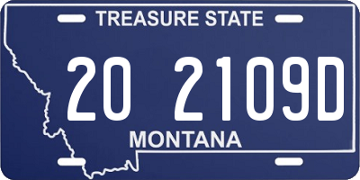 MT license plate 202109D