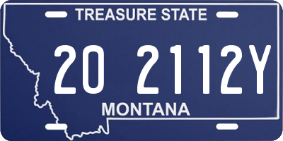 MT license plate 202112Y