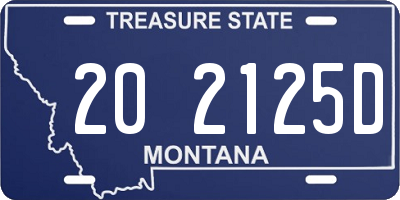 MT license plate 202125D
