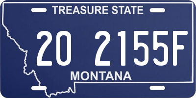 MT license plate 202155F