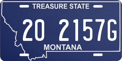 MT license plate 202157G