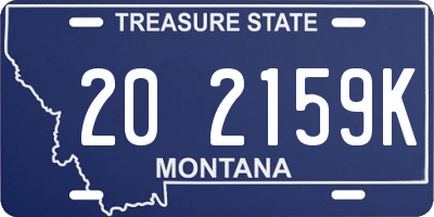 MT license plate 202159K