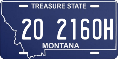 MT license plate 202160H