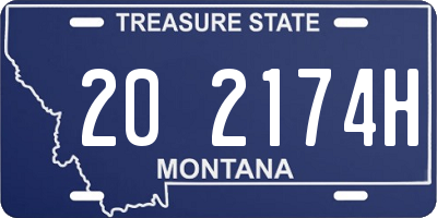 MT license plate 202174H