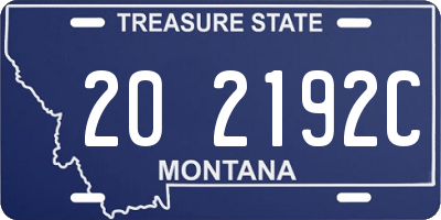 MT license plate 202192C
