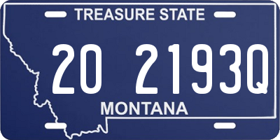 MT license plate 202193Q