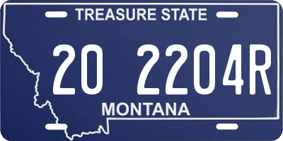 MT license plate 202204R
