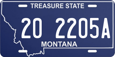 MT license plate 202205A