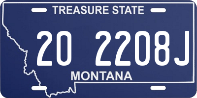 MT license plate 202208J