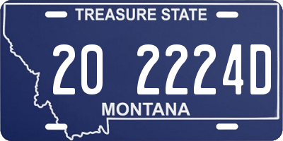 MT license plate 202224D