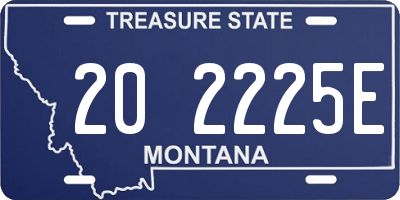 MT license plate 202225E