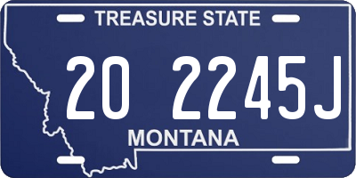 MT license plate 202245J
