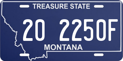MT license plate 202250F