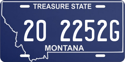 MT license plate 202252G