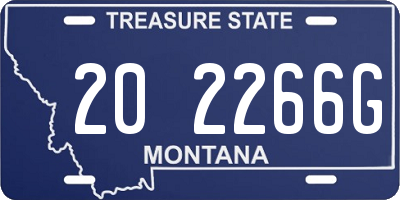 MT license plate 202266G
